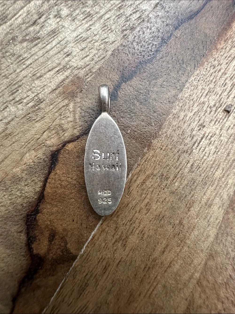 Vintage 90s Sterling Surfboard Pendant